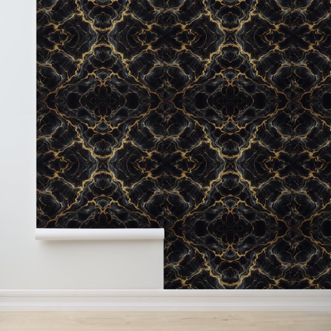Marmordesign Vinyl Wallpaper Tapete (Anwendung)