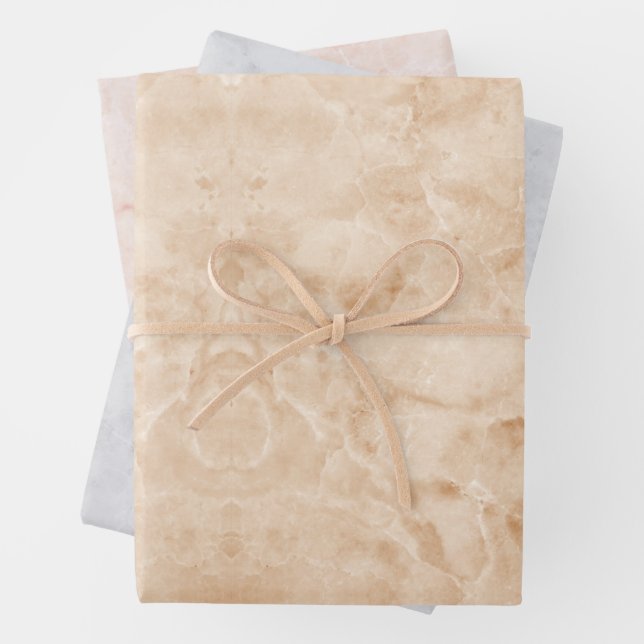 Marmoreffekt-Keramik Geschenkpapier Set (Beispiel)