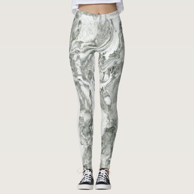 Marmoreffekt personalisiert leggings (Vorderseite)