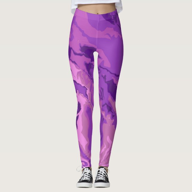Marmorfarbe Leggings (Vorderseite)