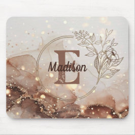 Marmorfarben mit Glitzer-Akzenten Mousepad