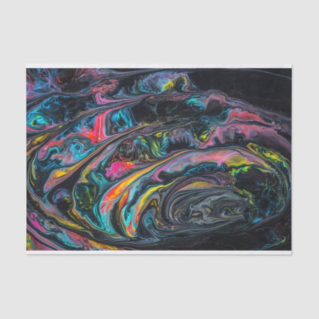 Marmorfarbene Farbe schwarz Seidenpapier (Vorderseite)