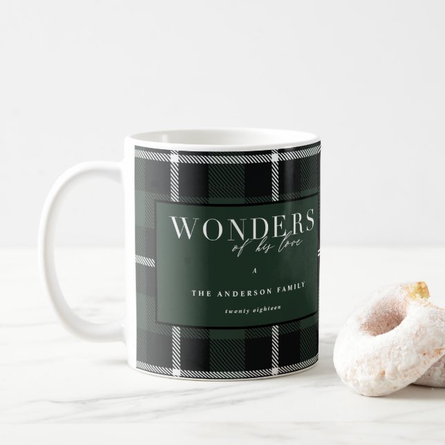 Marmorfarbenkrastermonogramm Kaffeetasse (Mit Donut)