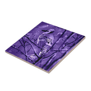 Marmorfliese mit Blue Jay Bird Abstrakt Art Design Fliese