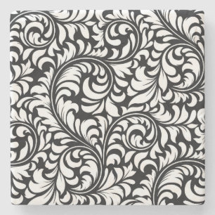 Marmorfloral Swirl Untersetzer
