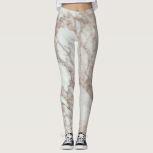Marmorglasfenster Rose Rosa Gold Silber Designer S Leggings