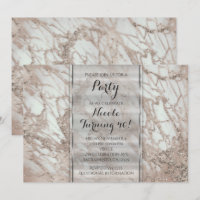 Marmorglasfenster Rose Rosa Gold Silberne Party Ei