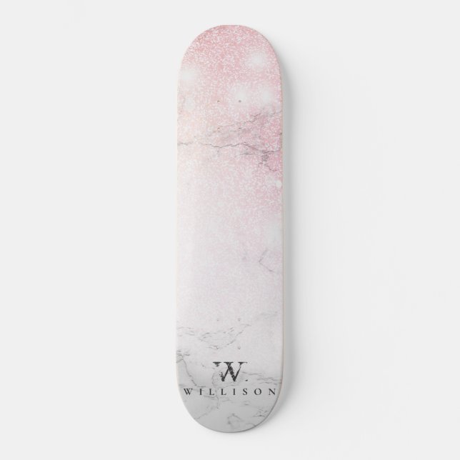 MarmorGlitzer Personalisiert Skateboard (Vorderseite)