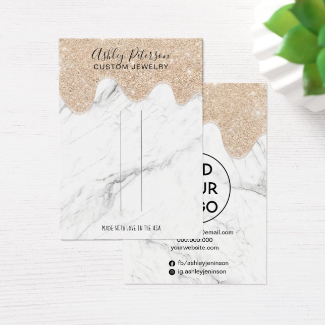 Marmorgold Glitzer Tropfen Schmuckschmuck Haarsche (Schreibtisch)