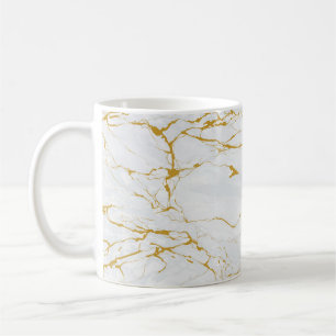 Marmorgoldene Textur Nahtloses Muster Kaffeetasse