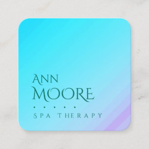 Marmorhellgrünes Steinblau Quadratische Visitenkarte