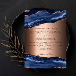 Marmorhochzeit der Rose Goldmedaille Einladung