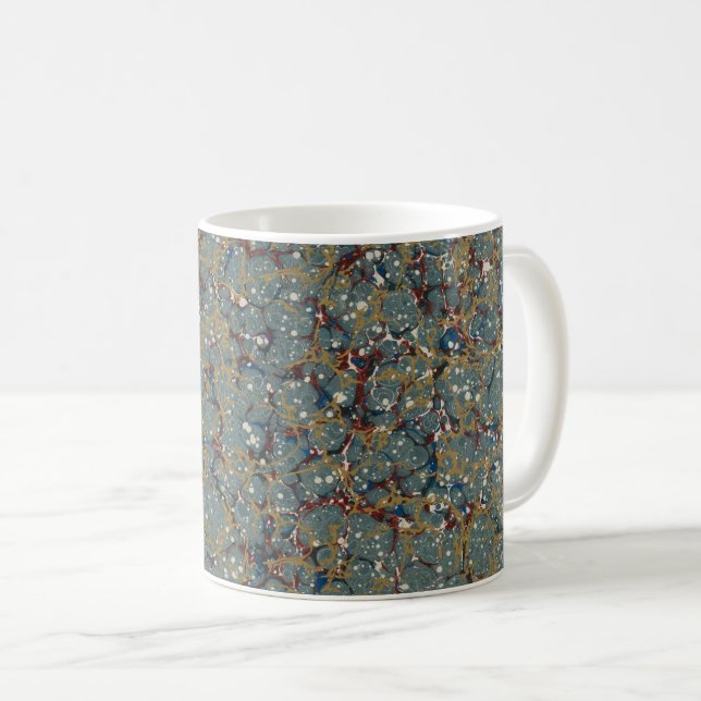 Marmorierte abstrakte Malerei Kaffeetasse (VorderseiteRechts)