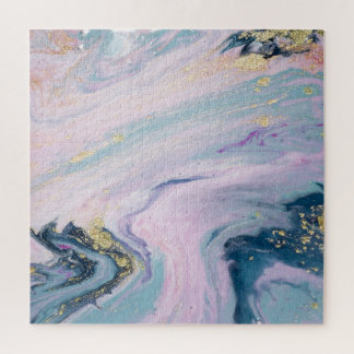Marmorierte Pastellfarben, luxuriöser Hintergrund. Puzzle
