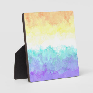 Marmorierte Swirly Boho Abstract Genderfaun Pride- Fotoplatte