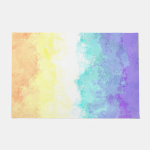 Marmorierte Swirly Boho Abstract Genderfaun Pride- Fußmatte