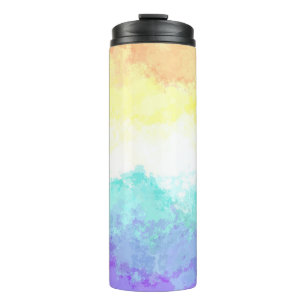 Marmorierte Swirly Boho Abstract Genderfaun Pride- Thermosbecher