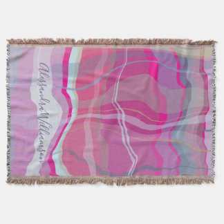 Marmoriertes benutzerdefiniertes Karo-Karo-Pink-Vi Decke