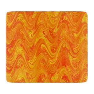 Marmorierung Orange Gelb Rot Muster Schneidebrett