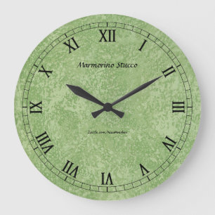 Marmorino-Stuck-Faux-Finish Große Wanduhr