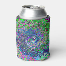 Marmorkalkgrün und Lila Abstrakter Retrowirbel Dosenkühler
