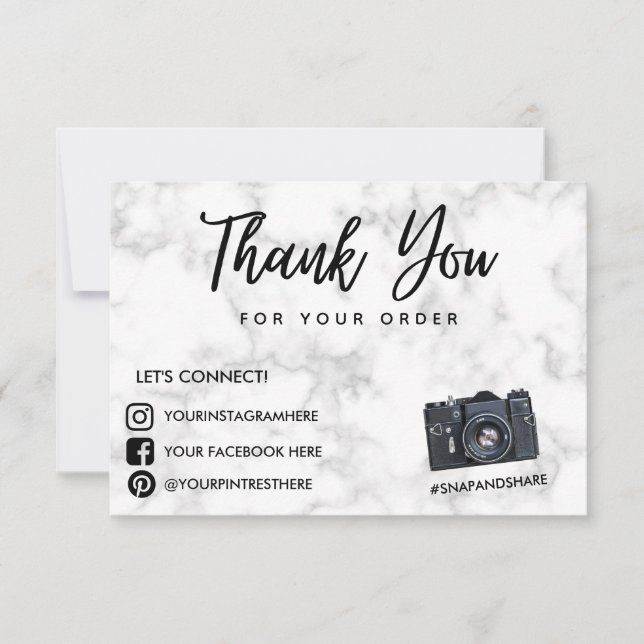 Marmorkamera Danke Social Media Insert (Vorderseite)