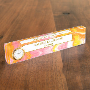 Marmorklasse Moderne Personalisiert Namensplakette