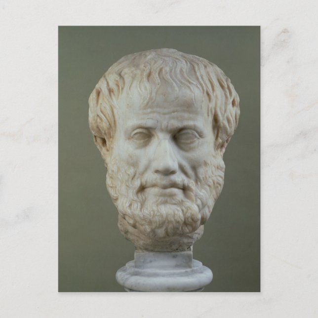 Marmorkopf von Aristoteles Postkarte (Vorderseite)