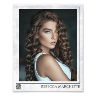 Marmorkopfbild eines Schauspielers QR-Code-Fotoa Fotodruck