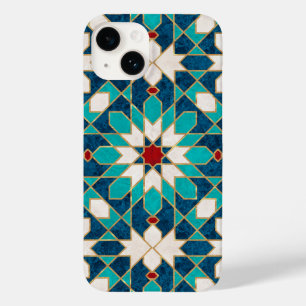 Marmormarmor, marokkanisches Mosaik, Aquamarin Case-Mate iPhone 14 Hülle
