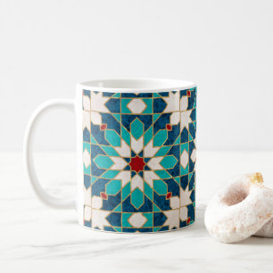 Marmormarmor, marokkanisches Mosaik, Aquamarin Kaffeetasse