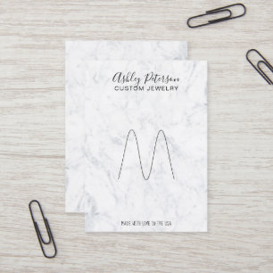 Marmorminimalistisches elegantes Schmuckring-Displ Visitenkarte