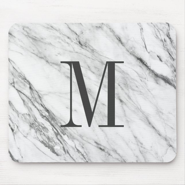 Marmormit Monogramm SteinmousePad Mousepad (Vorne)
