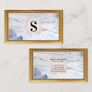 Marmormonogramm Antike Frame Business Card Visitenkarte