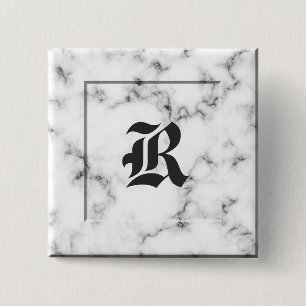 Marmormonogramm Button