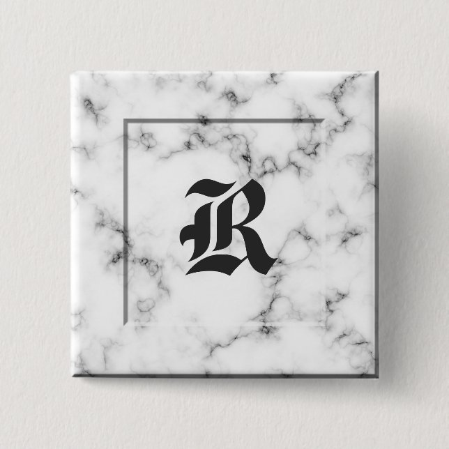 Marmormonogramm Button (Vorderseite)
