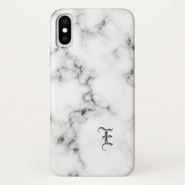 Marmormonogramm Case-Mate iPhone Hülle (Rückseite)