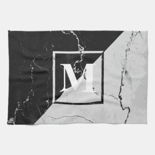 Marmormonogramm Geschirrtuch