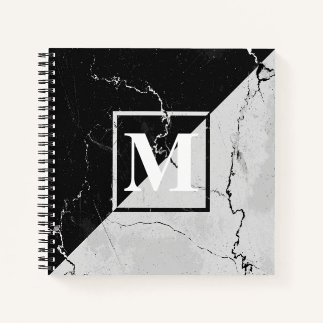 Marmormonogramm Notizbuch (Vorderseite)