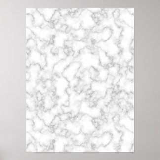 Marmormuster Grau-weißer Marmorstein Hintergrund Poster