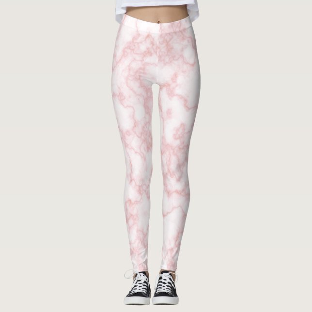 Marmormuster rosa leggings (Vorderseite)