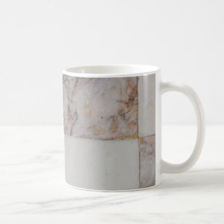 Marmormuster, weiß-braune Keramik Kaffeetasse
