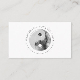 Marmormuster Yin Yang Business Card Visitenkarte