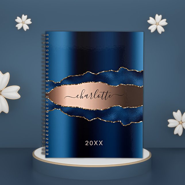 Marmorname 2025: Navy Blue Rose Planer (Von Creator hochgeladen)