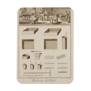 Marmorndes Papier, von der "Enzyklopädie" durch Magnet