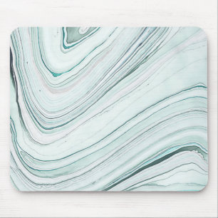 Marmorpapier, Aqua/graue Mausunterlage Mousepad