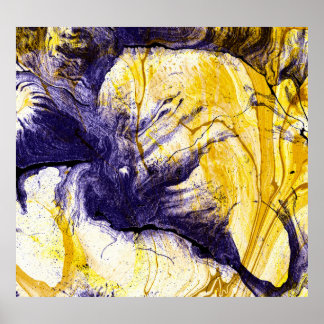 Marmorpapier: Helle Akrylkunst Poster