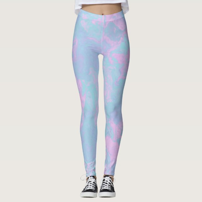 Marmorpastel Leggings (Vorderseite)