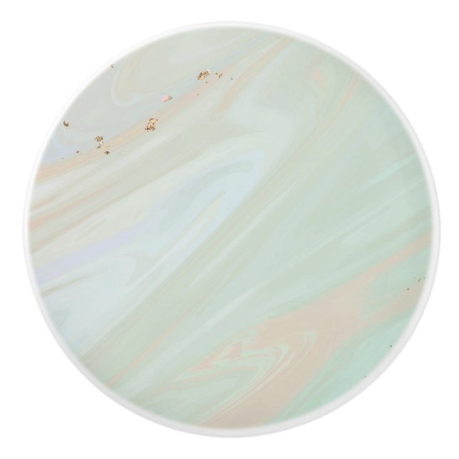 Marmorpastel Stone Texture Glitzer Wasserfarbe Keramikknauf (Vorderseite)