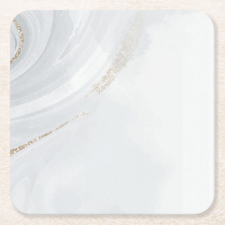 Marmorpastel Stone Texture Glitzer Wasserfarbe Rechteckiger Pappuntersetzer